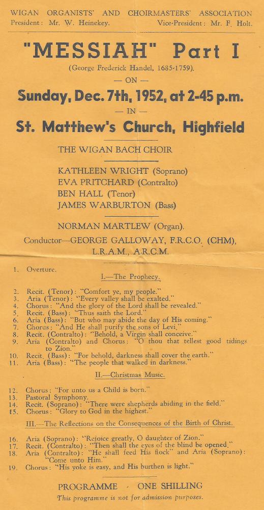 The Wigan Bach Choir.