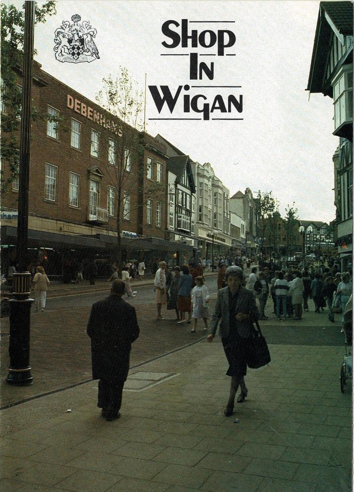 Cover. Advertising flyer SHOP IN WIGAN Cover. Advertising flyer SHOP IN WIGAN