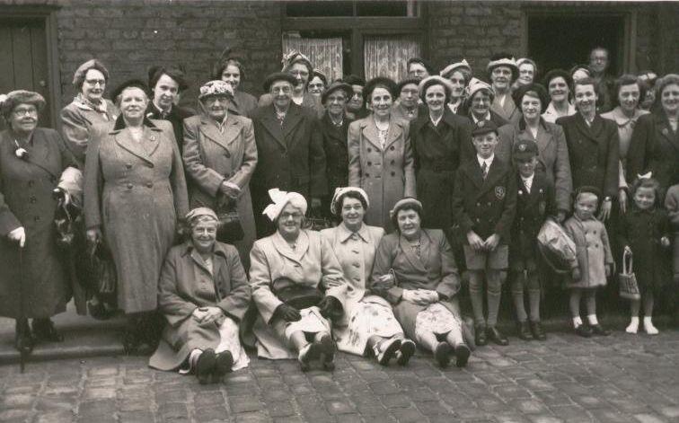 St Benedict's RC Church congregation, c1950s. St Benedict's RC Church congregation, c1950s.