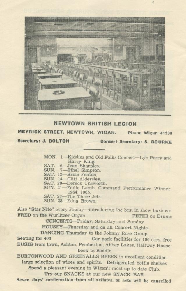 Page from CLUBLAND magazine March 1965 Page from CLUBLAND magazine March 1965