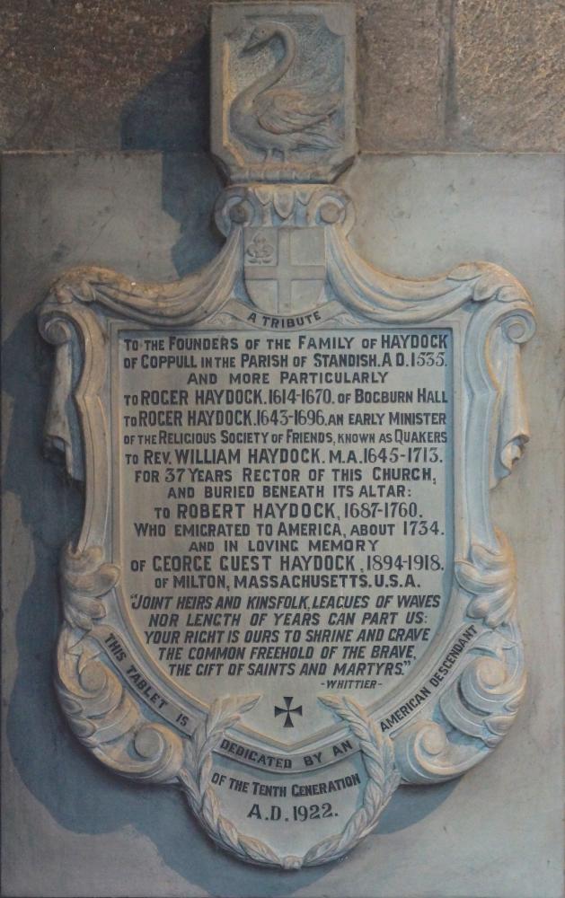 Hidden War Memorial in St Wilfrid's, Standish