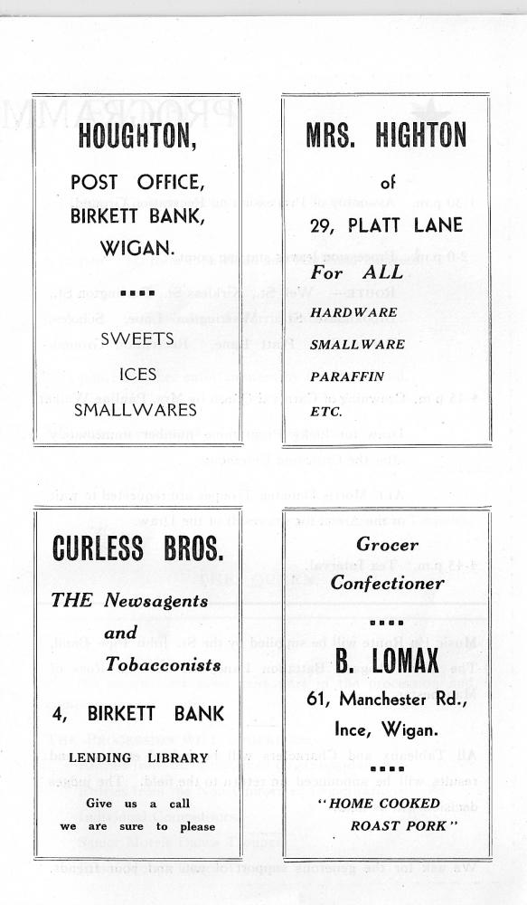 St Catharine's Church Grand Carnival Saturday 21st August 1954 ProgrammeC