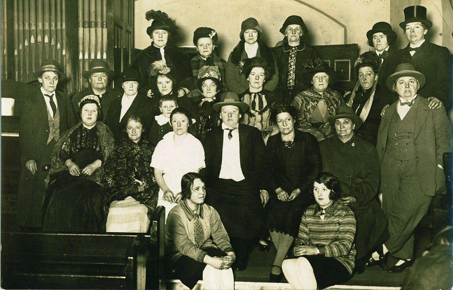 Women in costume in Chapel.