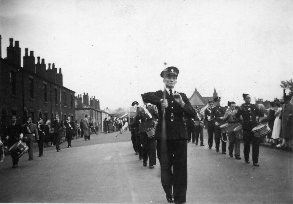 Fred Rosbottom as Drum Major at a St Andrew's Walking Day. Fred Rosbottom as Drum Major at a St Andrew's Walking Day.