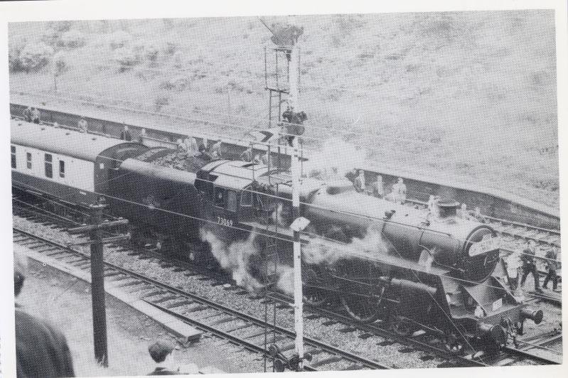 Steam train at Hindley 1968