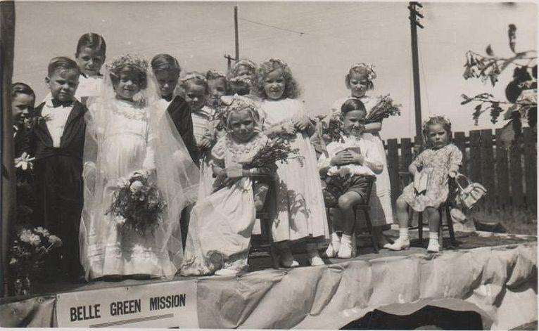 Mock Wedding, Belle Green Mission, late 1940s. Mock Wedding, Belle Green Mission, late 1940s.