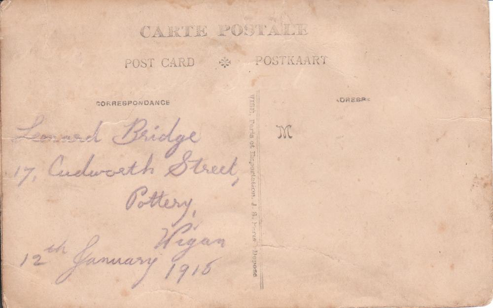 Reverse of postcard Reverse of postcard