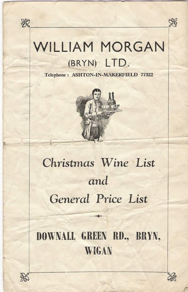 William Morgan (Bryn) Price List. William Morgan (Bryn) Price List.