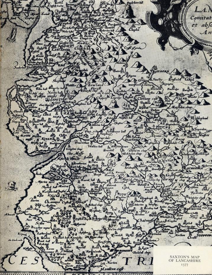 1577 map of Lancashire 1577 map of Lancashire