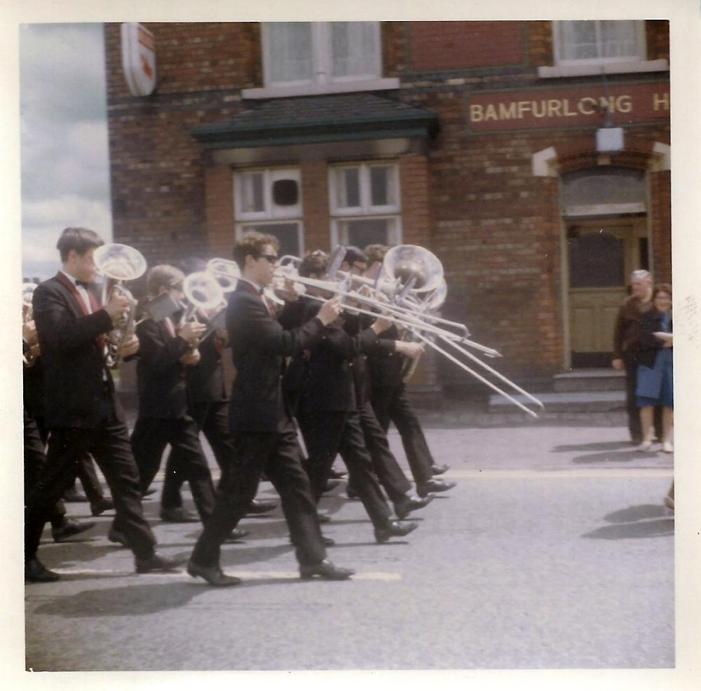 Wigan & District Band at a Walking Day in Wigan mid 60s?