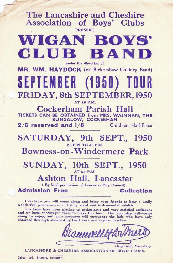 Wigan Boys Club Band 1950