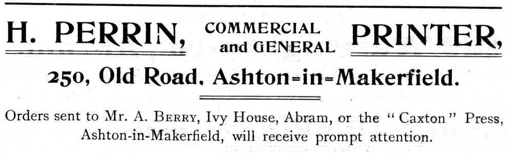 Advert , St Nathaniel's Platt Bridge 1904 magazine 