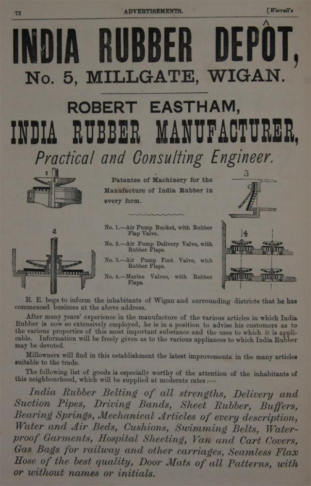 INDIA RUBBER DEPOT. MILLGATE