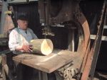 Sawing through logs. Was like cutting through paper with 90lbs+ of steam power (85K)