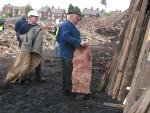 Fred and Roger build the fire (70K)