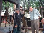 Fred and Cliff at the pithead (111K)