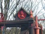 Salvaged sign restored (96K)
