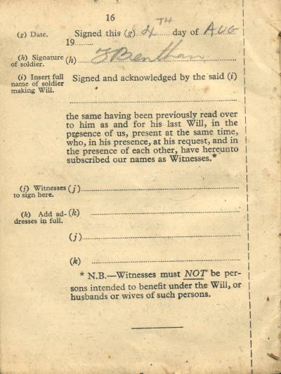 Soldier's Service and Pay Book