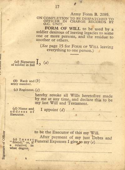 Soldier's Service and Pay Book