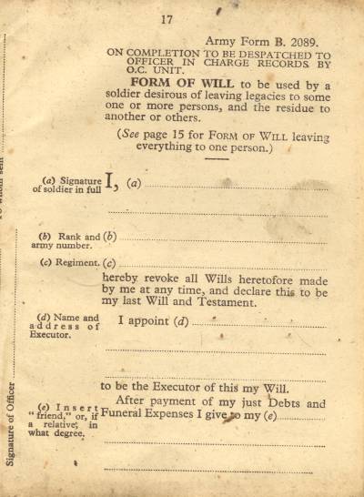 Soldier's Service and Pay Book