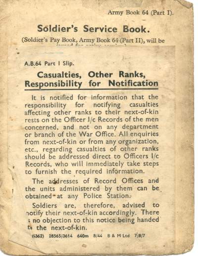 Soldier's Service and Pay Book