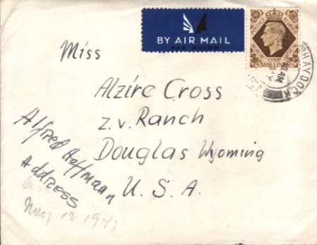 Envelope (with 1 shilling stamp)
