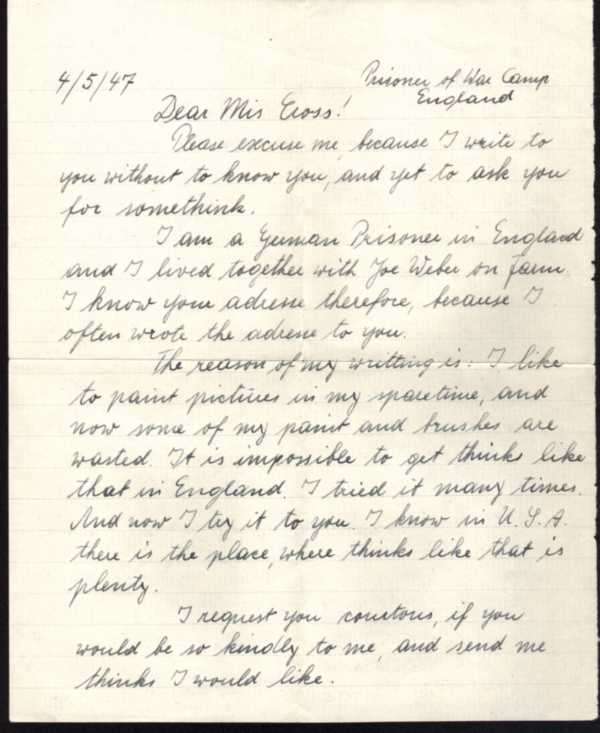 Letter (side 1)