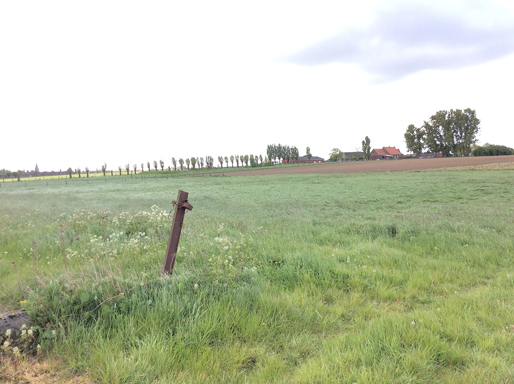 The exact spot where Pte Woodcock rescued Pte Hilley