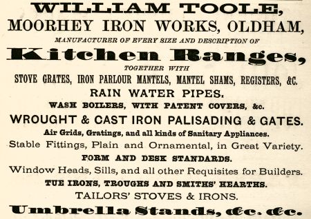 Toole William, kitchen range, &c., manufacturer