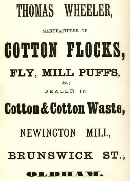 Wheeler Thos., flock manufacturer