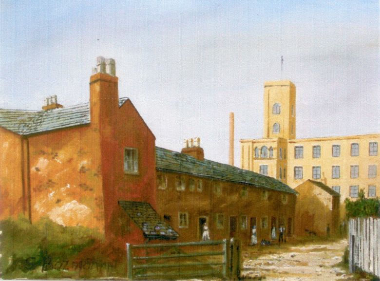 Hindley - Textile Mill and old houses