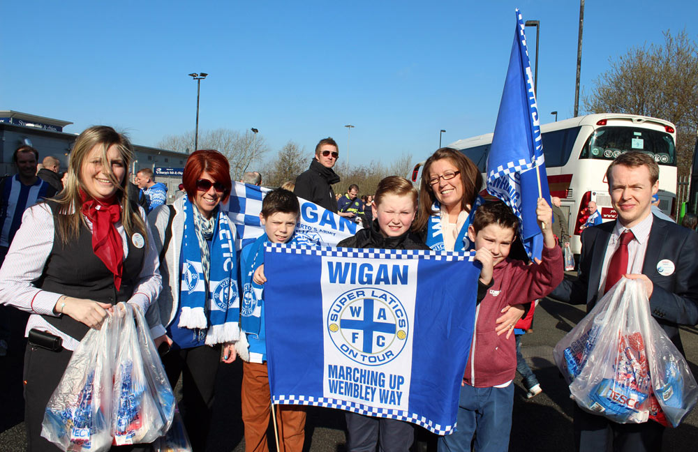 Latics fans, semi-final, April  2013