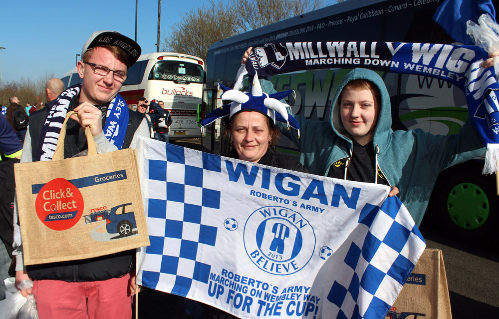 Latics fans, semi-final, April  2013