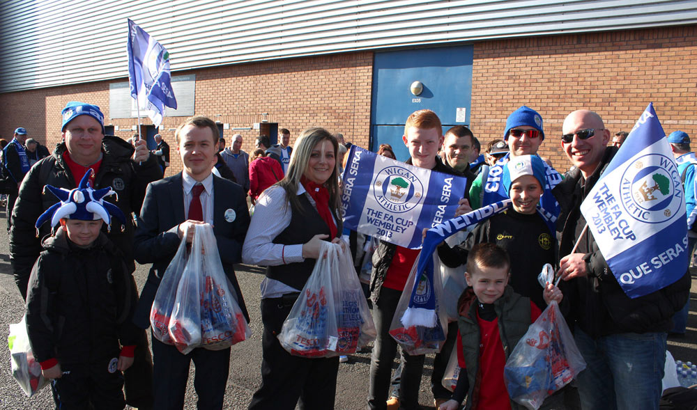 Latics fans, semi-final, April  2013