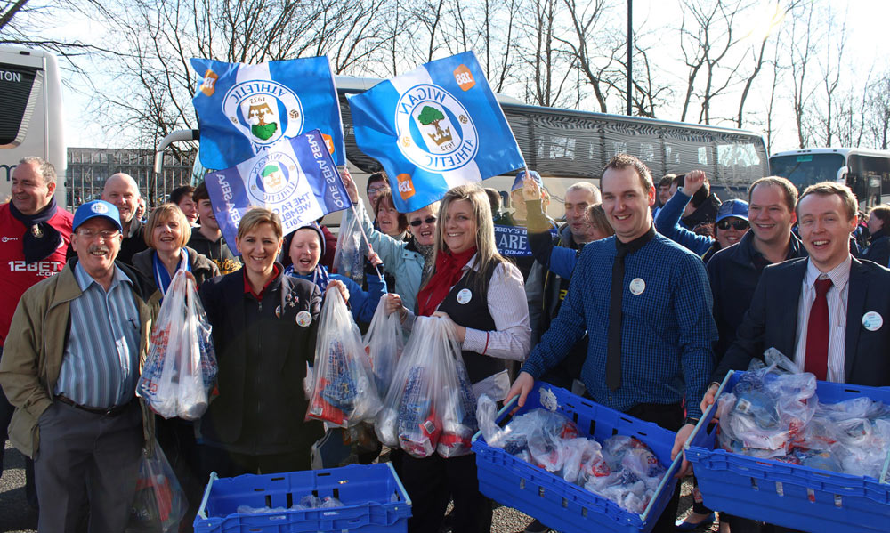 Latics fans, semi-final, April  2013