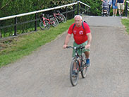 A straggler arriving at the Crooke Hall Inn