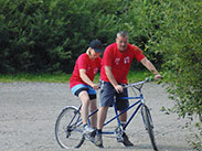 Riding tandem