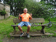 Malc at his favourite spot of the canal