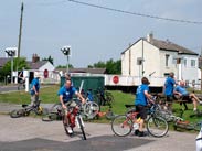 Bikers arrive at The Farmers Arms