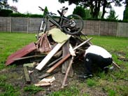 Bonfire and bike at Crooke