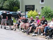 Having a breather at the Top Lock, Wheelton