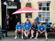 Having a breather at the Railway at Parbold