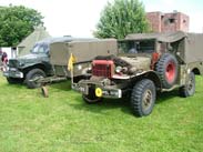 Military vehicles at Heaton Bridge