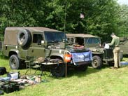 Military vehicles at Heaton Bridge