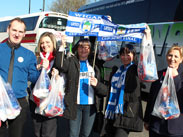 Latics fans before setting off to Wembley