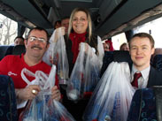 Latics fans before setting off to Wembley