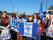 Latics fans before setting off to Wembley