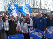 Latics fans before setting off to Wembley