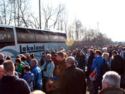 Latics fans before setting off to Wembley