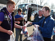 Latics fans before setting off to Wembley